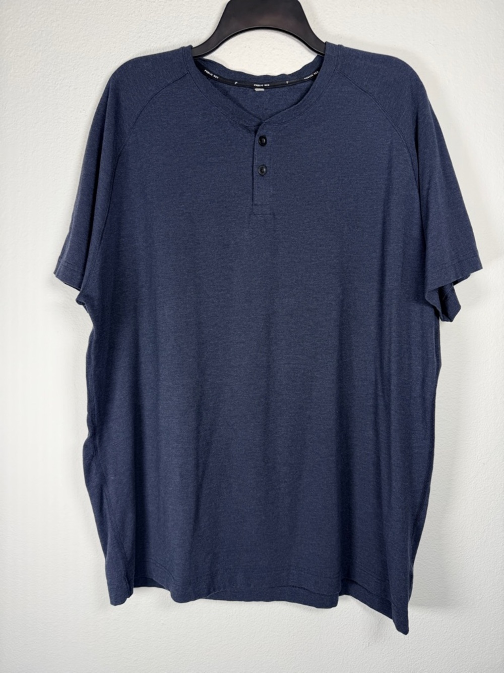 Public Rec Short Sleeve Henley T Shirt Pima Cotton Moisture Wicking Mne's XXL